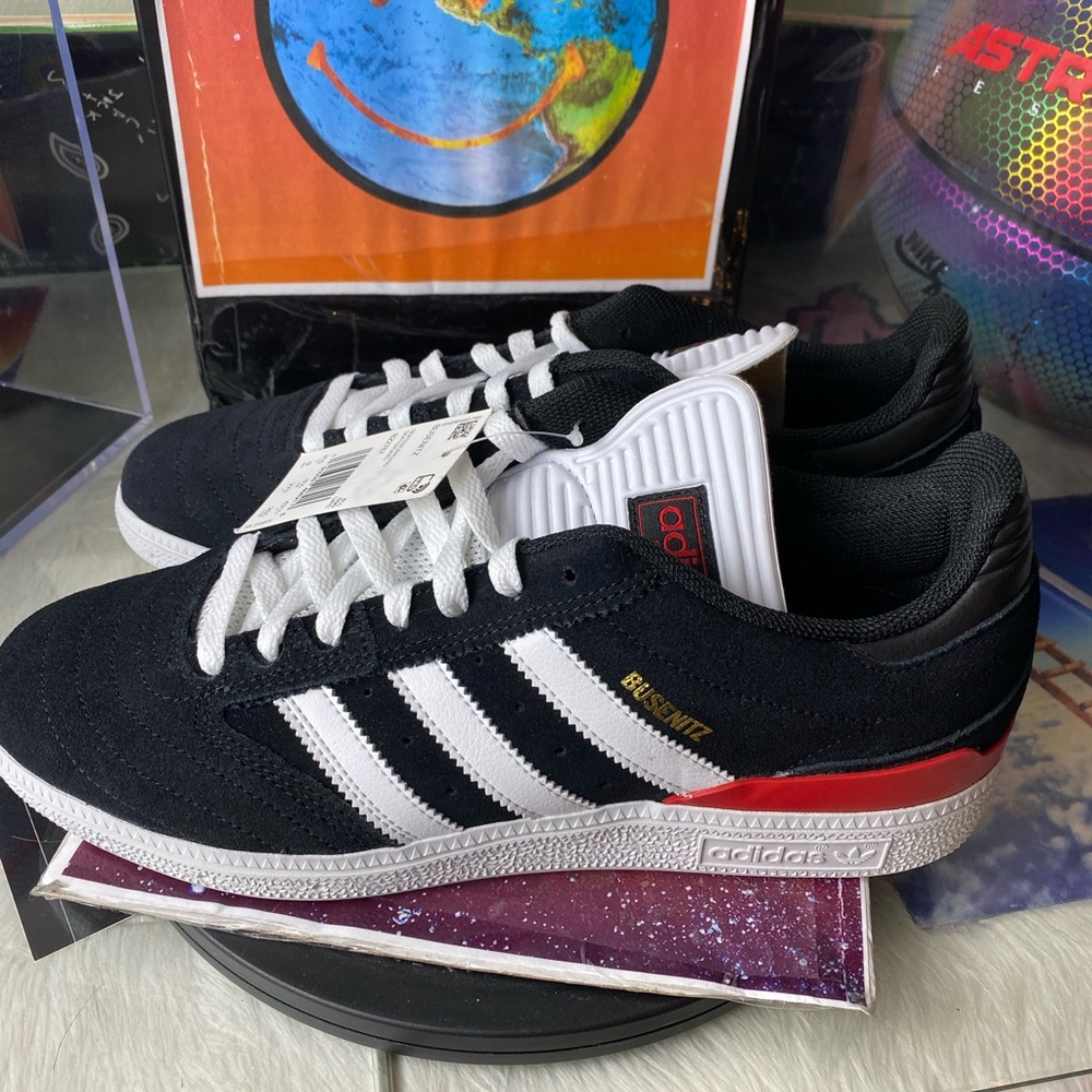 🆕 Adidas Businetz Skate Black/White/Red - Mens - Picture 3 of 10